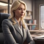 female lawyer at her desk